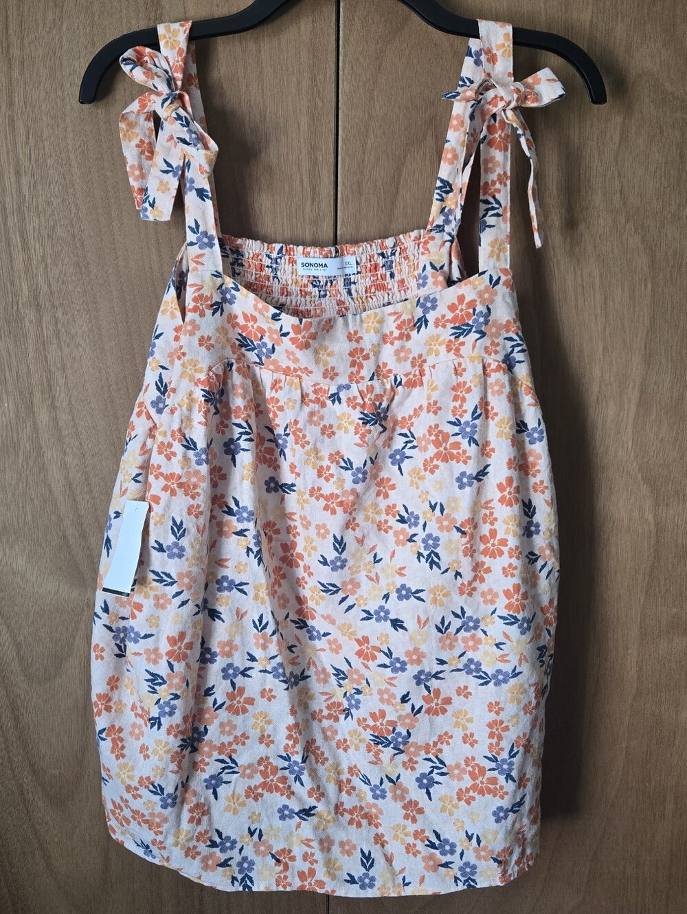 Floral Tie-Shoulder Top